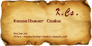 Kesselbauer Csaba névjegykártya