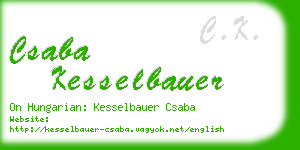 csaba kesselbauer business card